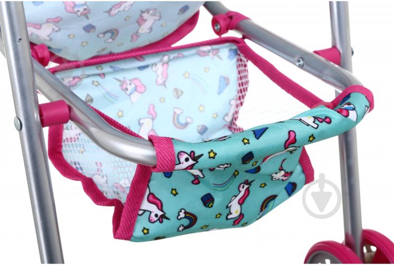 Коляска для ляльок PIXIE Buggy блакитно-рожевий 9318 - фото 4