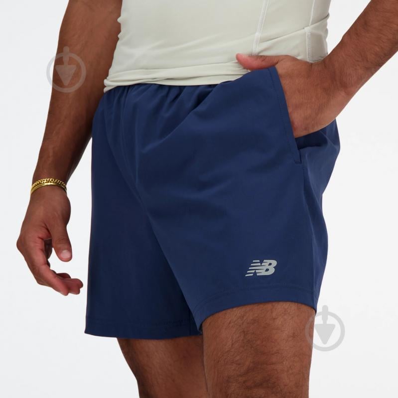 Шорты New Balance NEW BALANCE SHORT 5 INCH BRIEF MS41227NNY р. S синий - фото 4