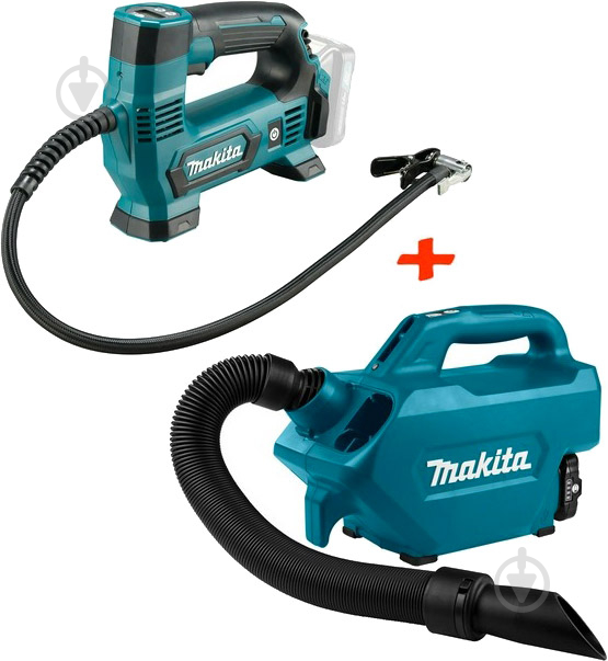 Компресор автомобільний Makita MP100DZ + пилосос CL121DWA (CLX234A) - фото 1