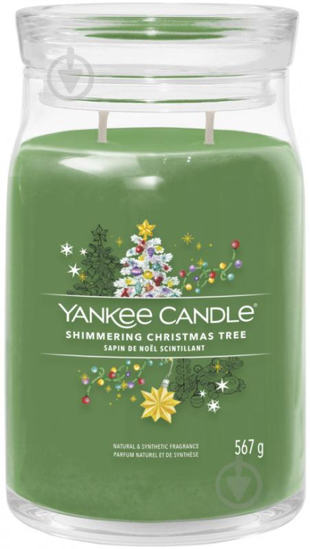 Свеча ароматическая Yankee Candle Shimmering Christmas Tree (Рождественская елка) Large (1743380E) - фото 1