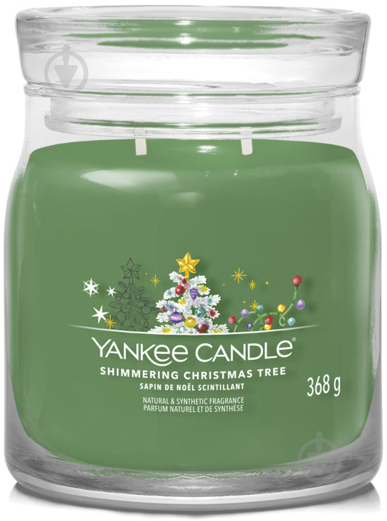 Свеча ароматическая Yankee Candle Shimmering Christmas Tree (Рождественская елка) Medium (1743375E) - фото 1