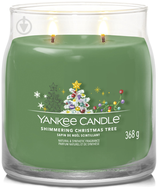 Свеча ароматическая Yankee Candle Shimmering Christmas Tree (Рождественская елка) Medium (1743375E) - фото 2