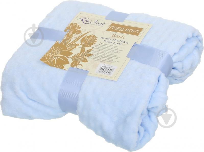 Плед Basic Soft 140x180 см голубой La Nuit - фото 3