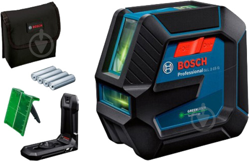 Нивелир лазерный Bosch Professional GLL 2-15 G с держателем LB 10 и мишенью 0601063W00 - фото 1