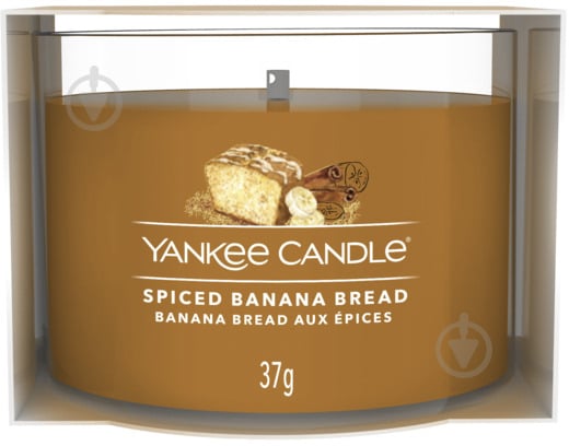 Свеча ароматическая Yankee Candle Spiced Banana Bread (Банановый хлеб) Votive (1701456E) - фото 1