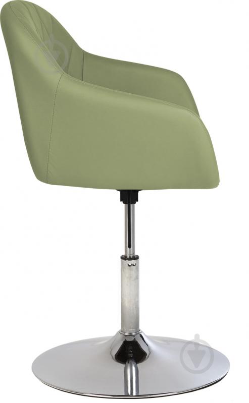 Стул обеденный полубарный Nowy Styl WESTER 1S CHROME ECO45 хром/оливковый - фото 3