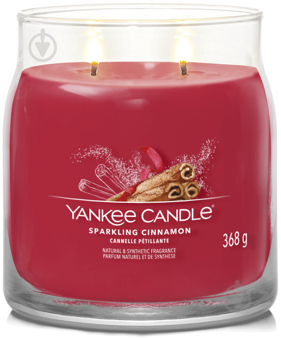 Свічка ароматична Yankee Candle Sparkling Cinnamon (Ігриста кориця) Medium (1630009E) - фото 2