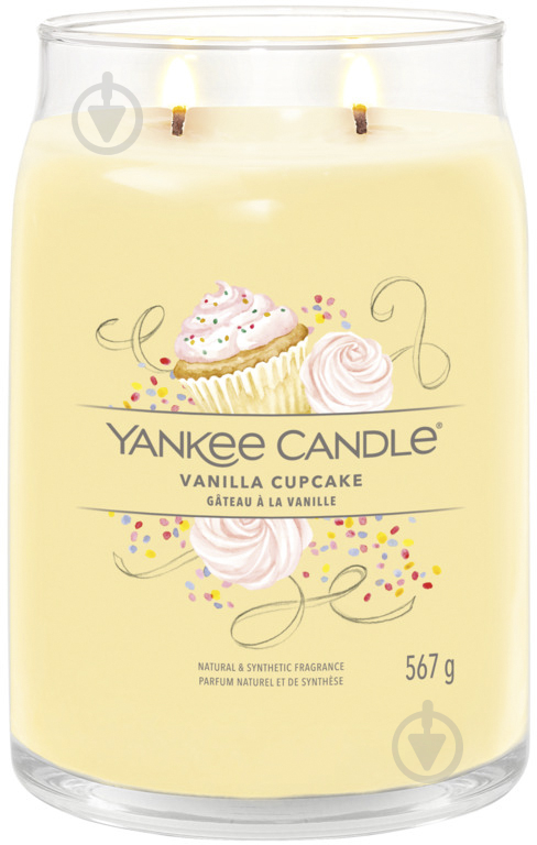 Свеча ароматическая Yankee Candle Vanilla Cupcake (Ванильный кекс) Large (1629969E) - фото 2