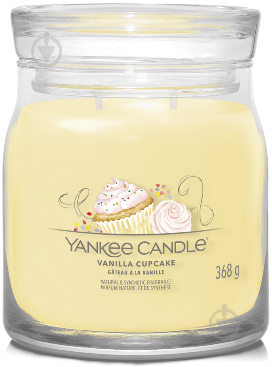 Свеча ароматическая Yankee Candle Vanilla Cupcake (Ванильный кекс) Medium (1630003E) - фото 1