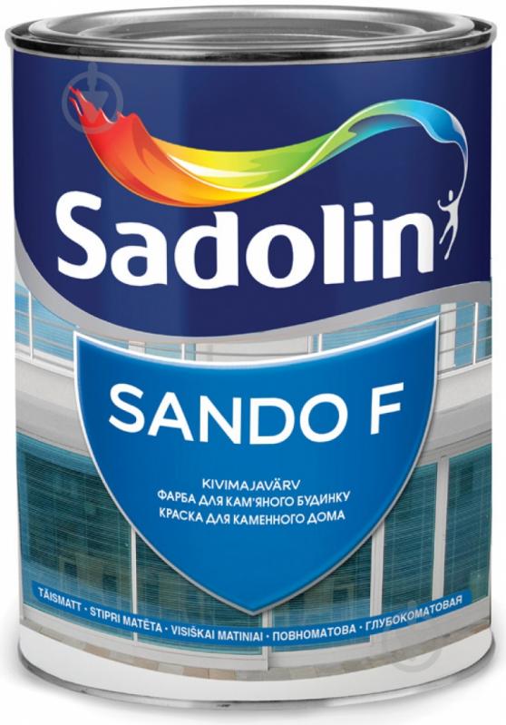 Фарба латексна водоемульсійна Sadolin Sando F глибокий мат білий 1 л - фото 1