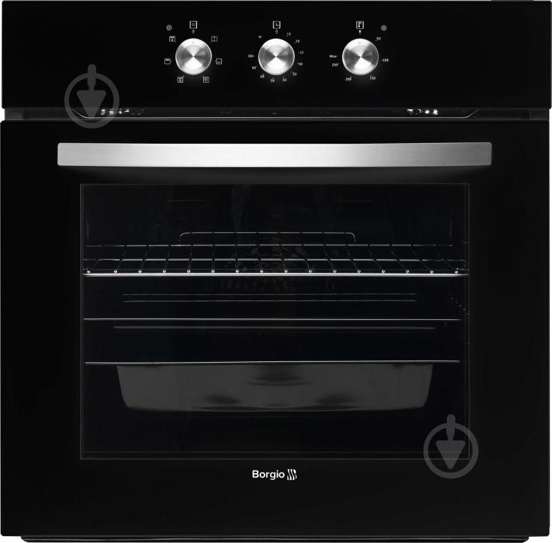 Комплект встраиваемой техники Borgio духовой шкаф OFA 106.02 V Black Glass + варочная индукционная поверхность IC 302 SL Black - фото 4