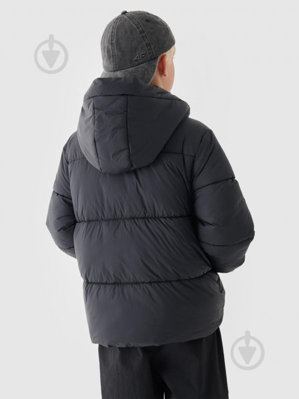 Пуховик для хлопчиків зимовий 4F DOWN JACKET M463 4FJWAW24TDJAM463-20S р.128 черный - фото 2