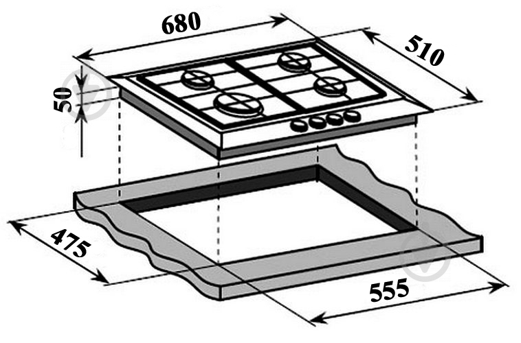 Варочная поверхность газовая Gunter&Hauer GL 741 CB - фото 3