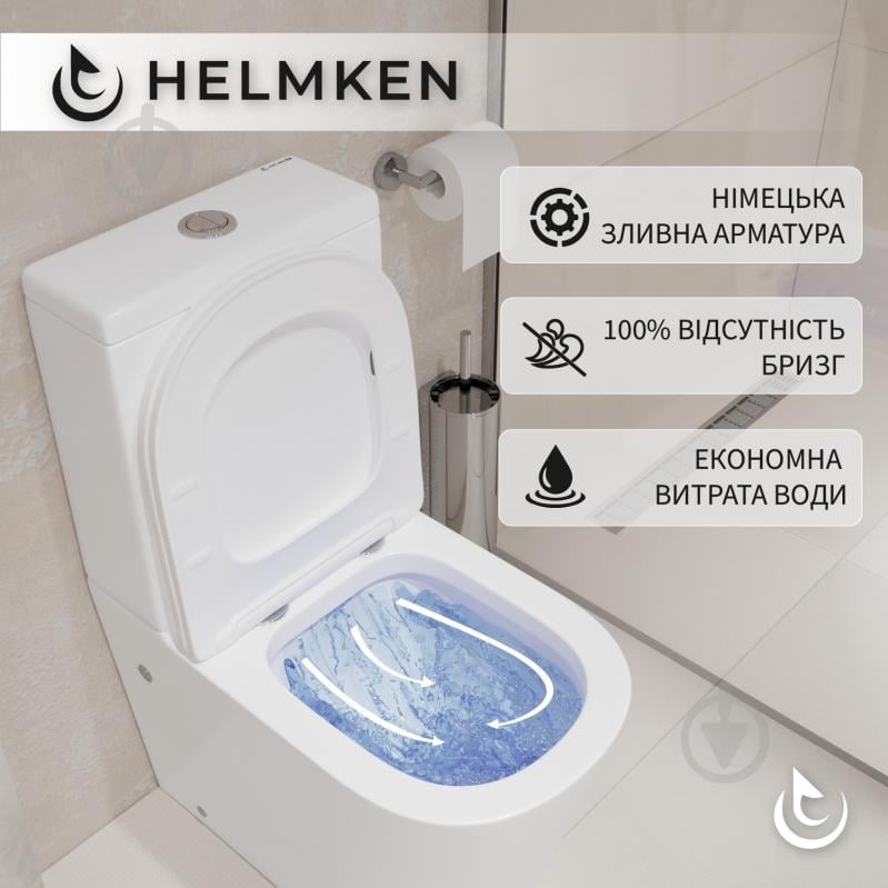 Унитаз подвесной Helmken 35103001 с сиденьем Soft Сlose/EasyOff дюропласт, белый - фото 3 Унитаз подвесной Helmken 35103001 с сиденьем Soft Сlose/EasyOff дюропласт, белый - фото 3