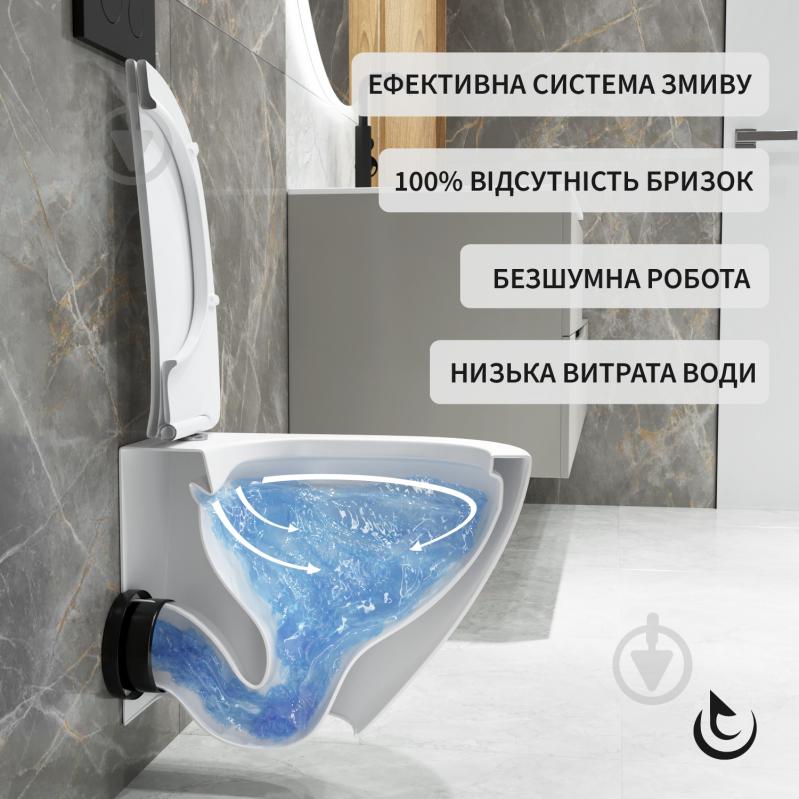 Унитаз подвесной Helmken 35103001 с сиденьем Soft Сlose/EasyOff дюропласт, белый - фото 4 Унитаз подвесной Helmken 35103001 с сиденьем Soft Сlose/EasyOff дюропласт, белый - фото 4