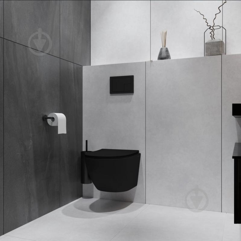 Унитаз подвесной Helmken 35103001B 2 в 1 с сиденьем Soft Сlose/EasyOff дюропласт + шумоизоляция, черный матовый - фото 13 Унитаз подвесной Helmken 35103001B 2 в 1 с сиденьем Soft Сlose/EasyOff дюропласт + шумоизоляция, черный матовый - фото 13