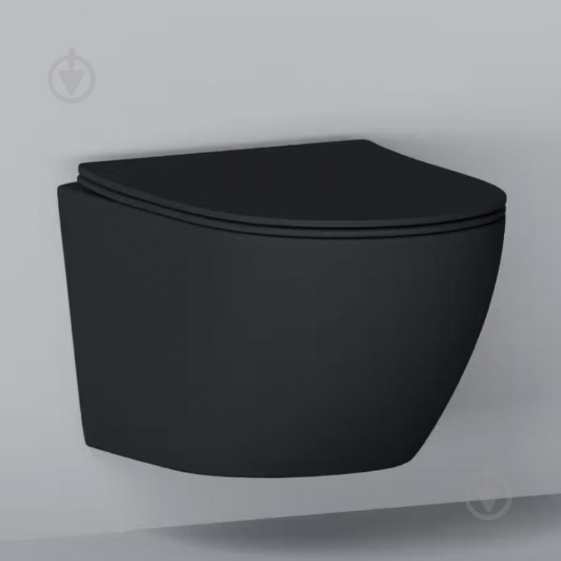 Унитаз подвесной Helmken 35103001B 2 в 1 с сиденьем Soft Сlose/EasyOff дюропласт + шумоизоляция, черный матовый - фото 14 Унитаз подвесной Helmken 35103001B 2 в 1 с сиденьем Soft Сlose/EasyOff дюропласт + шумоизоляция, черный матовый - фото 14