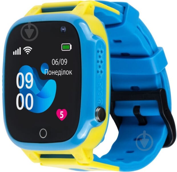 Смарт-часы детские AmiGo GO008 GLORY GPS WIFI yellow/blue (976267) - фото 2