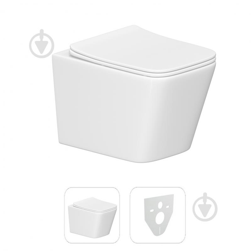 Унитаз подвесной Helmken 35120001 2 в 1с сиденьем Soft Сlose/EasyOff дюропласт + шумоизоляция, белый - фото 1 Унитаз подвесной Helmken 35120001 2 в 1с сиденьем Soft Сlose/EasyOff дюропласт + шумоизоляция, белый - фото 1