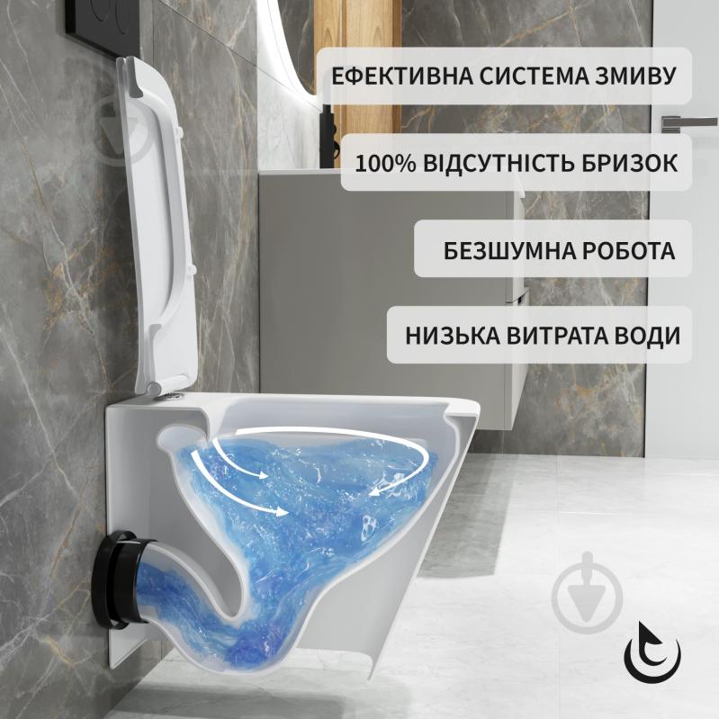 Унитаз подвесной Helmken 35120001 2 в 1с сиденьем Soft Сlose/EasyOff дюропласт + шумоизоляция, белый - фото 4 Унитаз подвесной Helmken 35120001 2 в 1с сиденьем Soft Сlose/EasyOff дюропласт + шумоизоляция, белый - фото 4