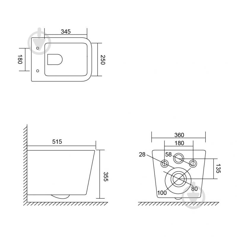 Унитаз подвесной Helmken 35120001 с сиденьем Soft Сlose/EasyOff дюропласт, белый - фото 2 Унитаз подвесной Helmken 35120001 с сиденьем Soft Сlose/EasyOff дюропласт, белый - фото 2