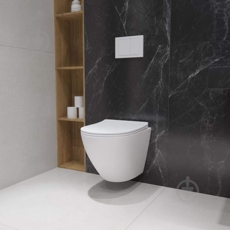 Унітаз підвісний Helmken 35490101 з сидінням Soft Сlose/EasyOff дюропласт, білий 35490101 з сидінням Soft Сlose/EasyOff дюропласт, білий - фото 10