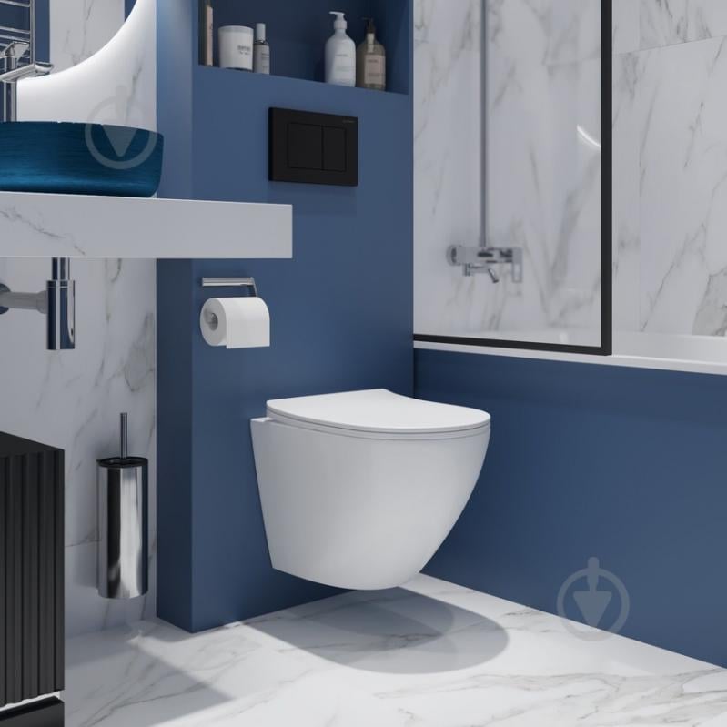 Унітаз підвісний Helmken 35490101 з сидінням Soft Сlose/EasyOff дюропласт, білий 35490101 з сидінням Soft Сlose/EasyOff дюропласт, білий - фото 5