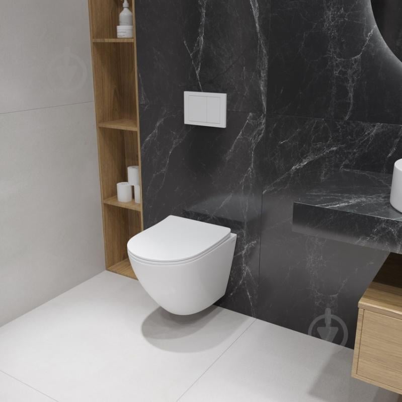 Унітаз підвісний Helmken 35490101 з сидінням Soft Сlose/EasyOff дюропласт, білий 35490101 з сидінням Soft Сlose/EasyOff дюропласт, білий - фото 7