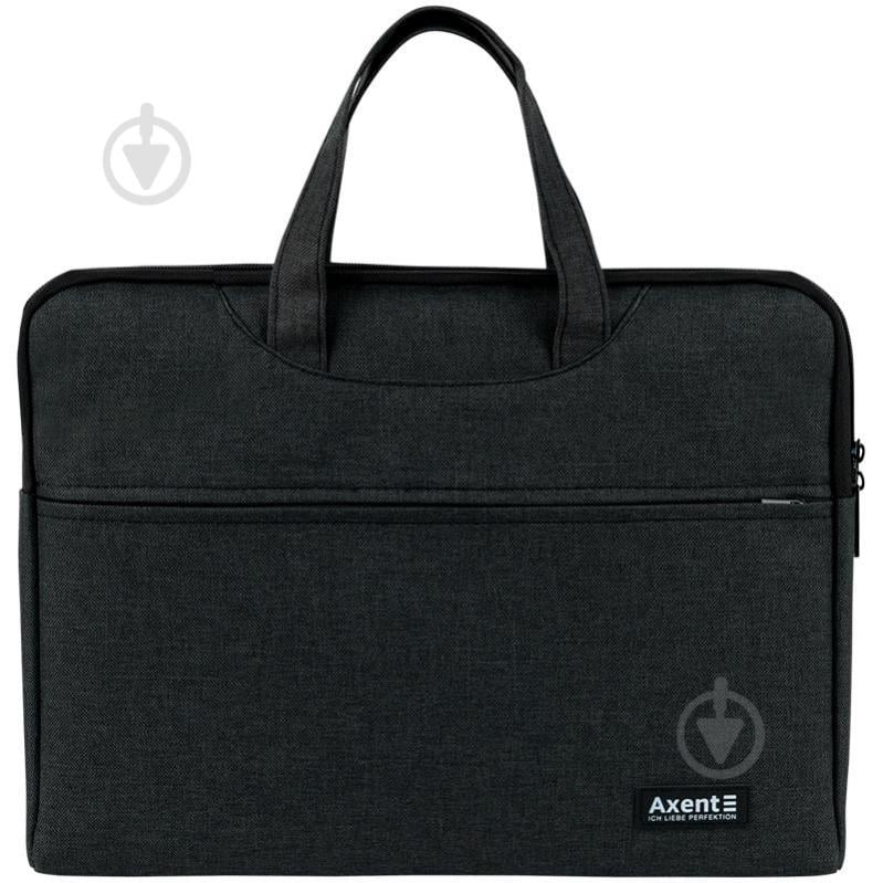 Сумка для документів текстильна А4 темно-сіра Axent 1632-02-A - фото 1 Сумка для документів текстильна А4 темно-сіра Axent 1632-02-A - фото 1