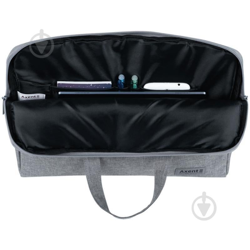 Сумка для документов текстильная А4 светло-серая Axent 1632-01-A - фото 4 Сумка для документов текстильная А4 светло-серая Axent 1632-01-A - фото 4