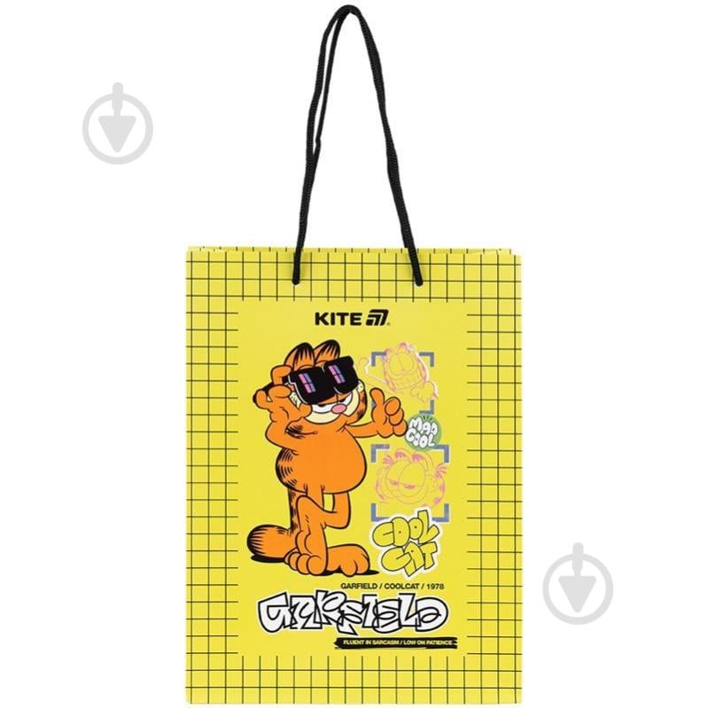 Пакет подарочный Garfield 18х24 см KITE - фото 1 Пакет подарочный Garfield 18х24 см KITE - фото 1