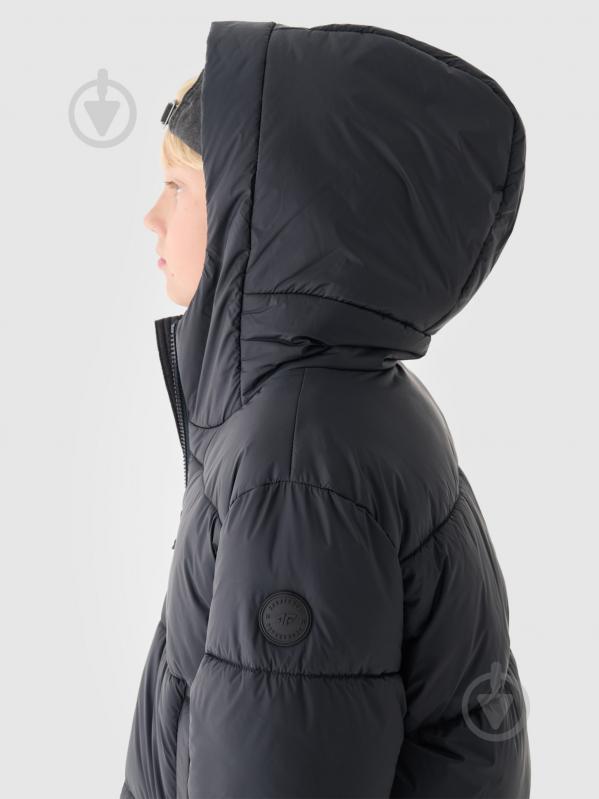 Пуховик для хлопчиків зимовий 4F DOWN JACKET M463 4FJWAW24TDJAM463-20S р.146 чорний - фото 3