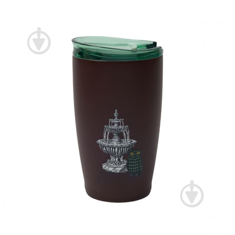 Термокухоль MVM 520 мл KP-160 Brown/Print - фото 1 Термокухоль MVM 520 мл KP-160 Brown/Print - фото 1