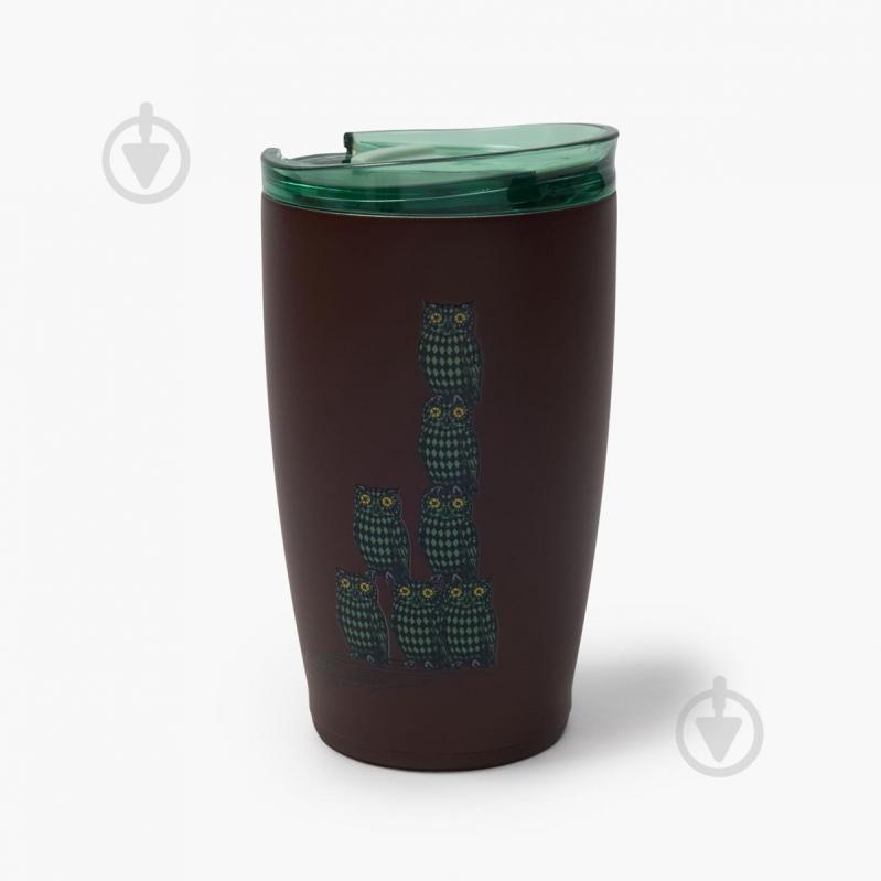 Термокухоль MVM 520 мл KP-160 Brown/Print - фото 2 Термокухоль MVM 520 мл KP-160 Brown/Print - фото 2