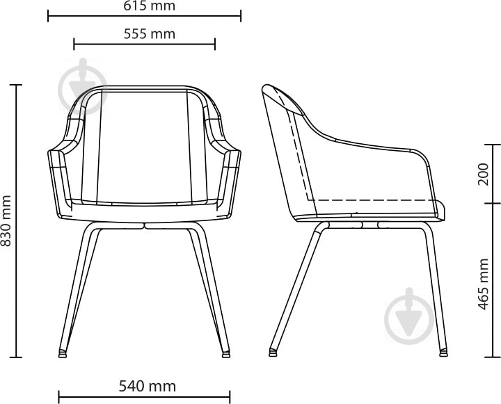 Стул обеденный Nowy Styl WESTER 4L CHROME SORO28 хром/темно-коричневый - фото 4