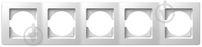 Рамка пятиместная TEM Ekonomik горизонтальная белый - фото 1 Рамка пятиместная TEM Ekonomik горизонтальная белый - фото 1