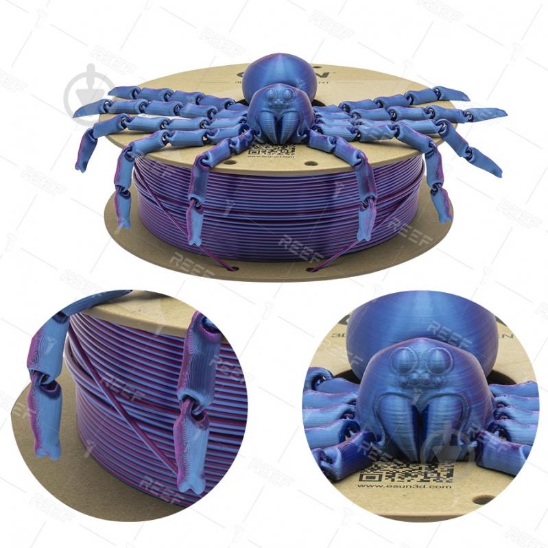 Пластик для 3D-принтера Esun ePLA-Silk Magic 1,75 мм 1 кг красный+синий - фото 2 Пластик для 3D-принтера Esun ePLA-Silk Magic 1,75 мм 1 кг красный+синий - фото 2