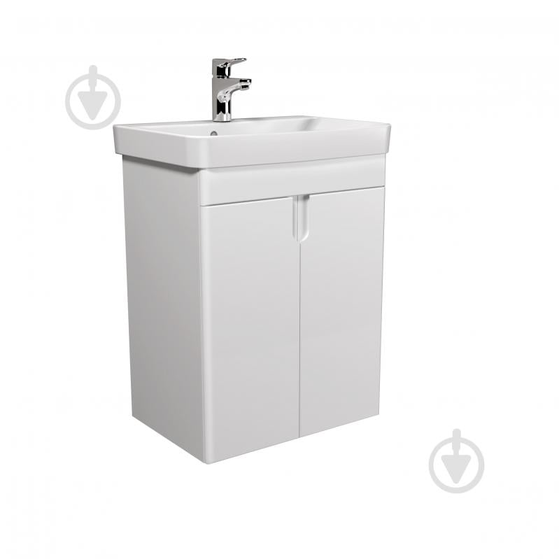 Тумба Мойдодыр напольная/подвесная Simple White 55-U с умывальником River 55 - фото 2 Тумба Мойдодыр напольная/подвесная Simple White 55-U с умывальником River 55 - фото 2