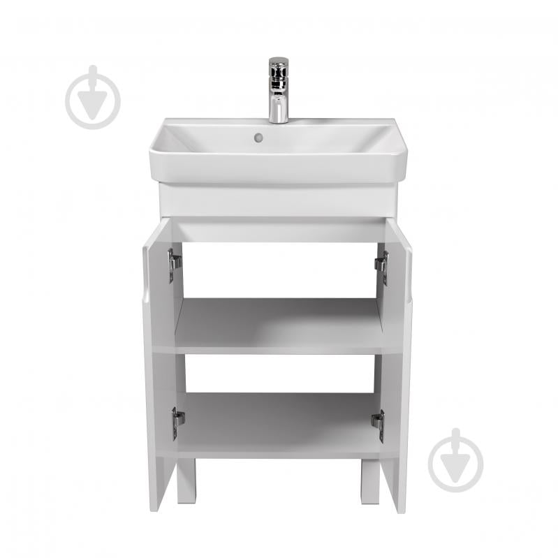 Тумба Мойдодыр напольная/подвесная Simple White 55-U с умывальником River 55 - фото 6 Тумба Мойдодыр напольная/подвесная Simple White 55-U с умывальником River 55 - фото 6