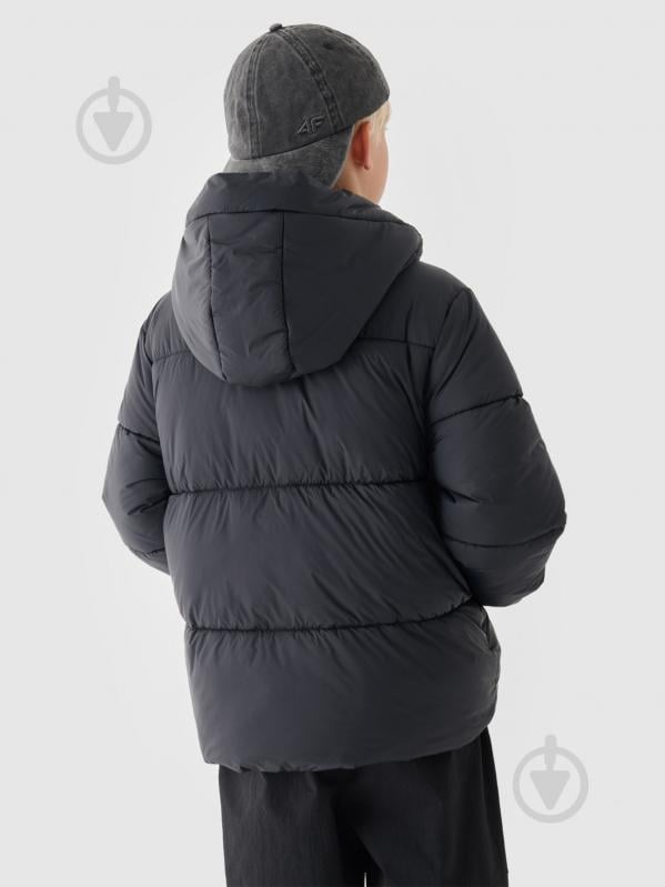 Пуховик для хлопчиків зимовий 4F DOWN JACKET M463 4FJWAW24TDJAM463-20S р.152 чорний - фото 2