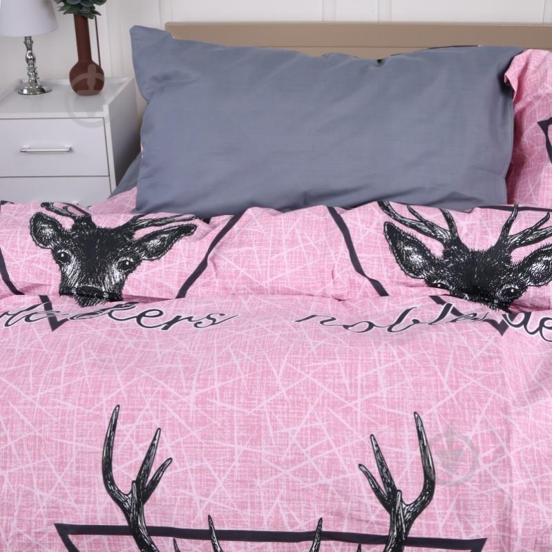 Комплект постельного белья MirSon Ranforce Elite 17-0516 Noble deers pink мульти - фото 2