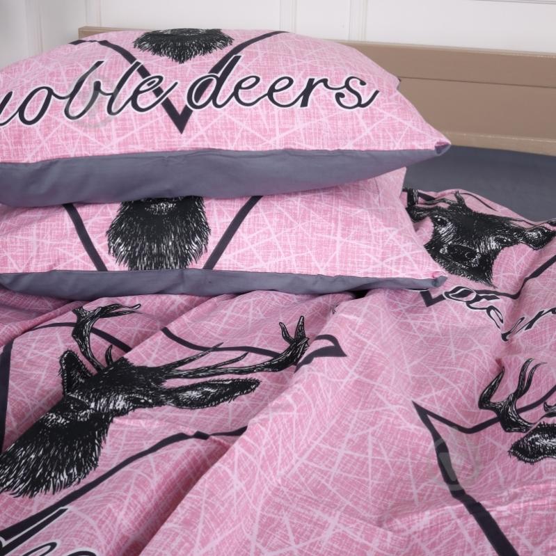 Комплект постельного белья MirSon Ranforce Elite 17-0516 Noble deers pink мульти - фото 5