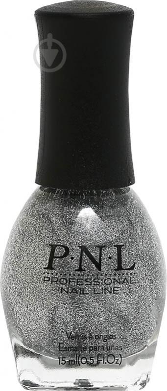 Лак для ногтей P.N.L №039 Silver Glitter 15 мл - фото 1