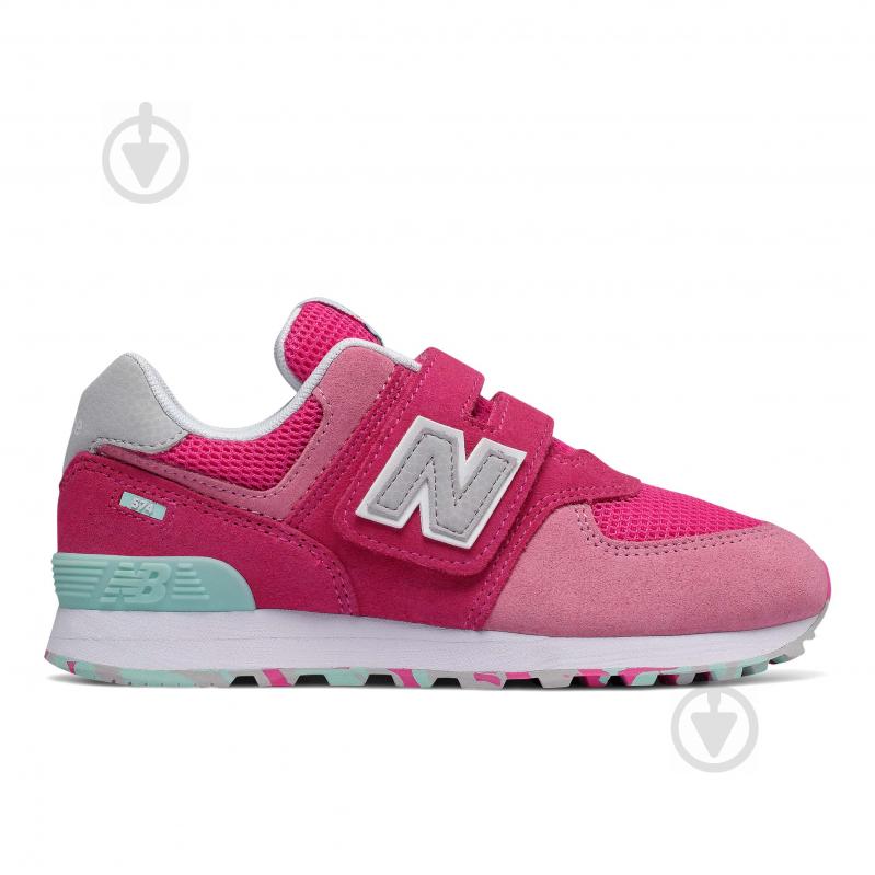 Кроссовки для девочек демисезонные New Balance YV574UJB р.35 розовые - фото 1