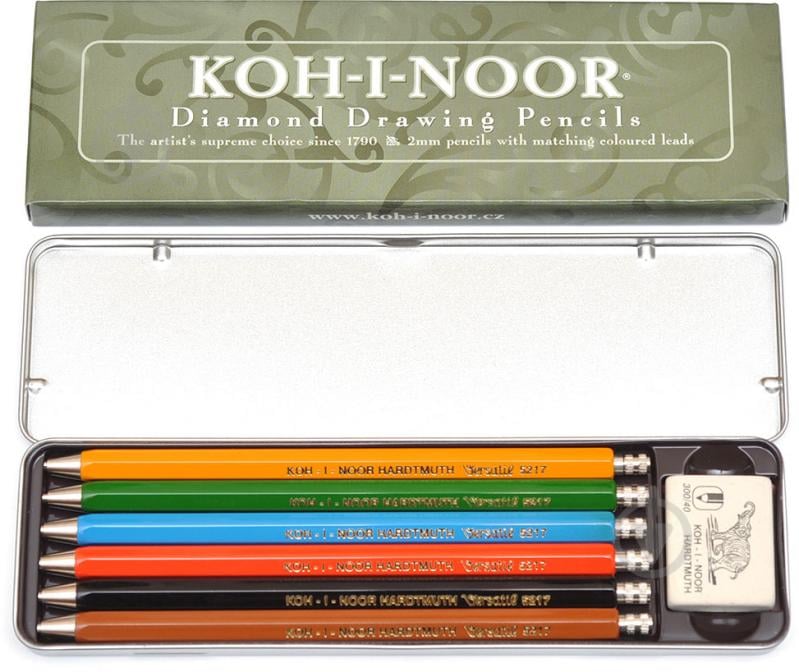 Набор карандашей цанговых Diamond Pencils 6 шт Koh-i-Noor - фото 1