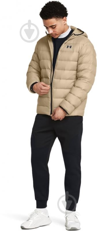 Пуховик чоловічий зимовий Under Armour LEGEND DOWN HOODED JACKET 1385837-299 р.2XL бежевий - фото 6