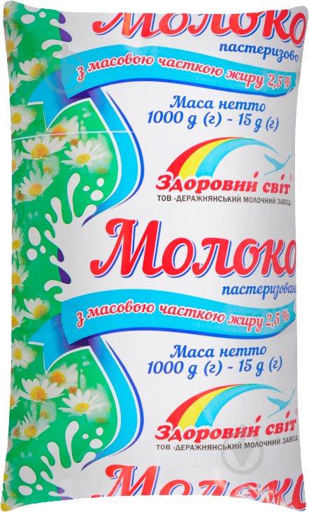 Молоко Здоровий світ пастеризоване 2.5% 1 л - фото 1