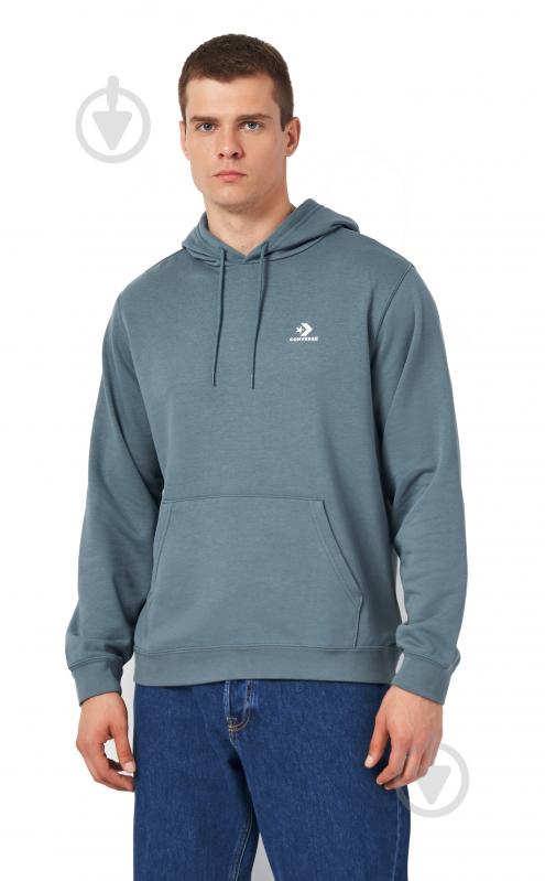 Джемпер Converse STANDARD FIT LEFT CHEST STAR CHEV EMB HOODIE FT 10023874-486 р.L зелений - фото 1