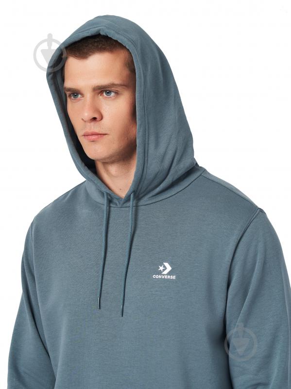 Джемпер Converse STANDARD FIT LEFT CHEST STAR CHEV EMB HOODIE FT 10023874-486 р.L зеленый - фото 3