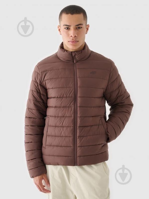 Куртка мужская демисезонная 4F DOWN JACKET M483 4FWAW24TDJAM483-80S р.2XL коричневая - фото 1